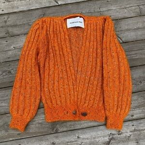 Andersson Bell Connelly Deep V Neck Cardigan Sweater Small